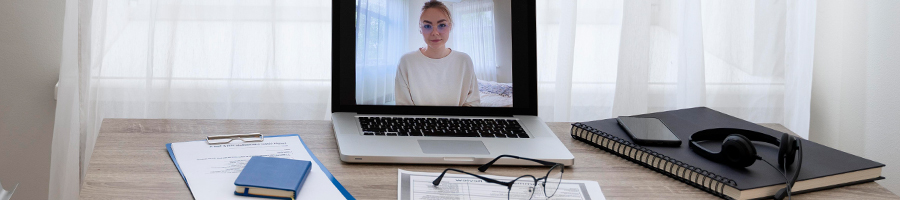 A classmate in a virtual meeting