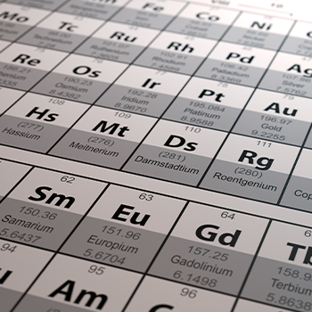 Low shot of periodic table