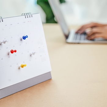 calendar with pins