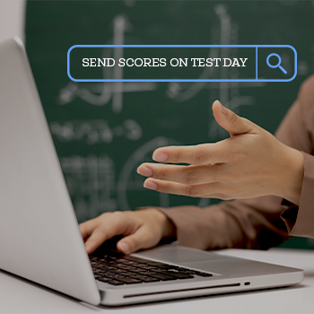 send scores on test day search