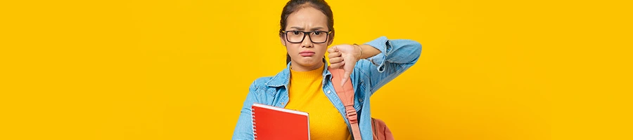 female student upset