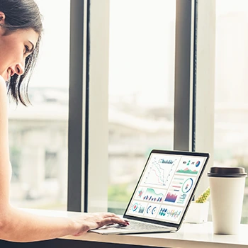 woman on her laptop